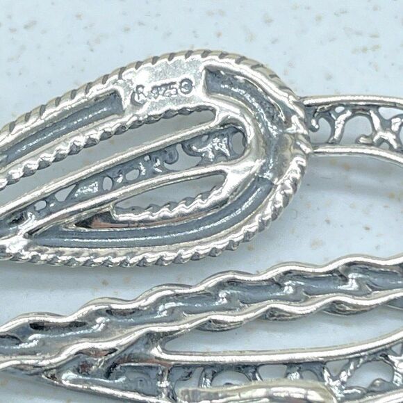 Carolyn Pollack Sterling Silver Necklace Lasting Connections Rope Filigree 31.2g - Picture 10 of 12